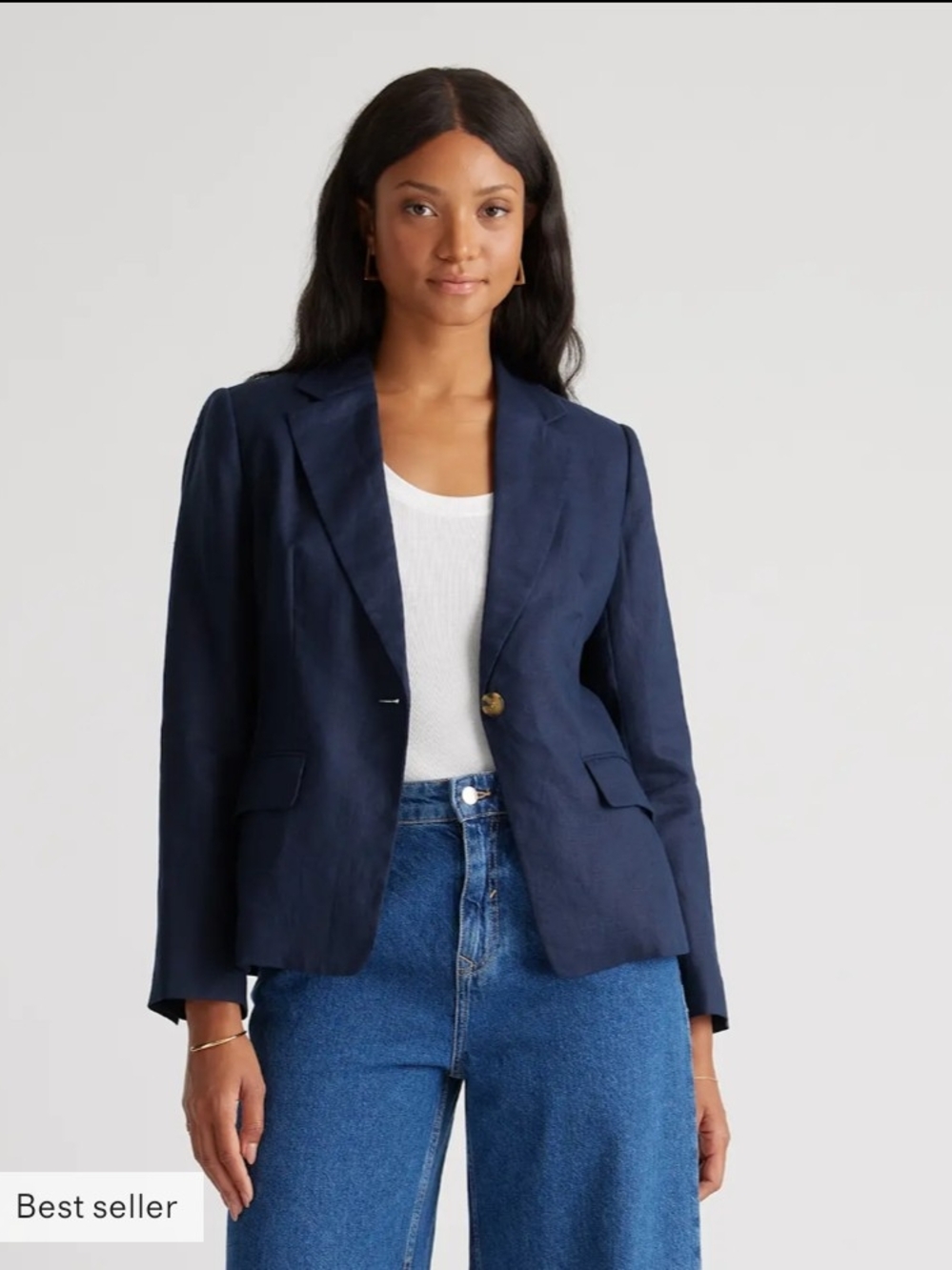 Quince 100% Linen Structured Blazer